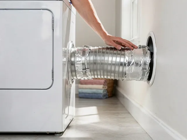 Professional dryer vent hose installation by St. Petersburg Dryer Vent Cleaning in St. Petersburg