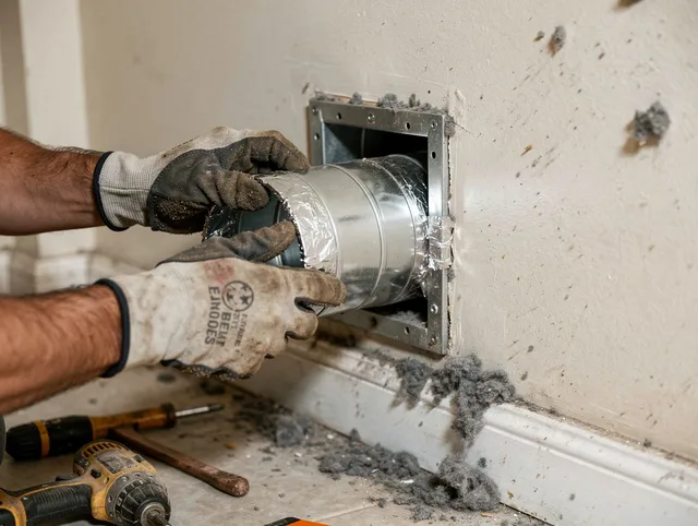 Professional dryer vent repair and installation by St. Petersburg Dryer Vent Cleaning in St. Petersburg