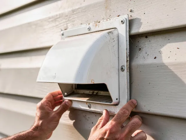 St. Petersburg Dryer Vent Cleaning technician delivering thorough residential dryer vent cleaning service in St. Petersburg